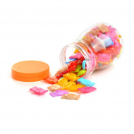Пуговицы пластик Конфетки, TBY-012 цв.ассорти 24L-15мм, 2 прокола, 30 г
