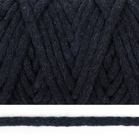 Шнур круглый х/б 06мм цв.2109 т.джинс уп.50м Шнур круглый х/б 06мм цв.2109 т.джинс уп.50м