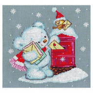 Набор для вышивания мулине НИТЕКС арт.0172 Письма Деду Морозу 19х20 см