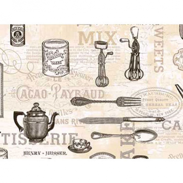 Ткань для пэчворка PEPPY Ivory Kitchen 4621 145 г/м? 100% хлопок цв.25933 BEI1 уп.50х55 см