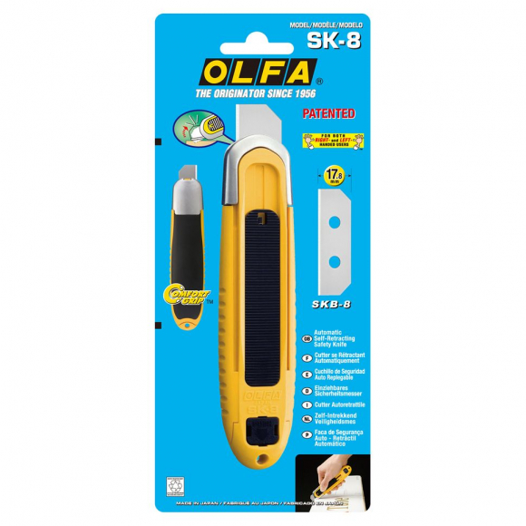 Нож универсальный с выдвижным лезвием и возвратной пружиной Olfa