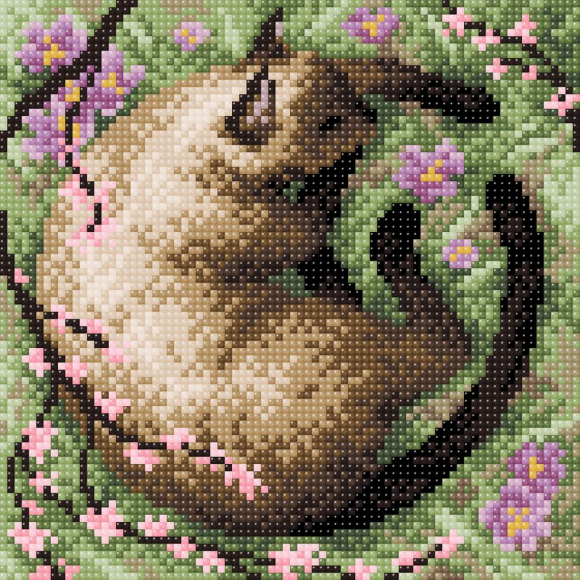 169338_Картина стразами "В тени сакуры"