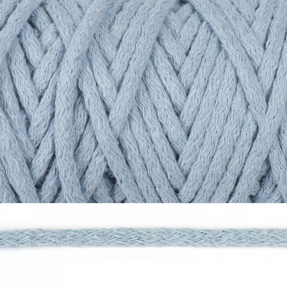 Шнур круглый х/б 05мм цв.2106 голубой уп.50м