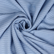 Ткань трикотаж лапша 320 г/м? 62% пэ, 30% вискоза, 8% спандекс шир.160 см арт.С.1906.09 цв.голубой рул.30м