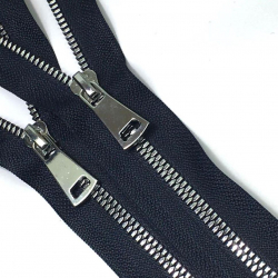 Молния трактор №5 Premium два замка 110см никель D168 черно синий