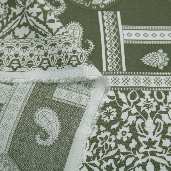 Ткань Штапель 90 г кв.м 100% вискоза шир.145 см арт.Р.31126.03 цв.03 оливковый уп.45м Ткань Штапель 90 г кв.м 100% вискоза шир.145 см арт.Р.31126.03 цв.03 оливковый уп.45м