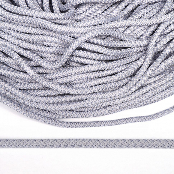 Шнур круглый полиэфир 05мм арт.1с-50/35 с наполнителем цв.136 серо-голубой уп.200м
