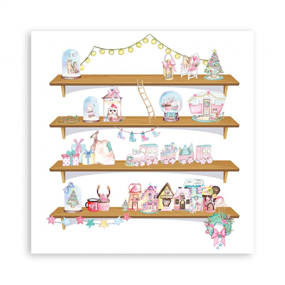 176103_Набор бумаги для скрапбукинга "Рождественская роза"