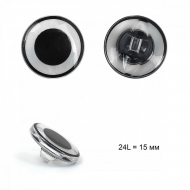 Пуговицы пластик TBY.B304 цв.04 черный/прозрачный 24L на ножке 50шт Пуговицы пластик TBY.B304 цв.04 черный/прозрачный 24L на ножке 50шт