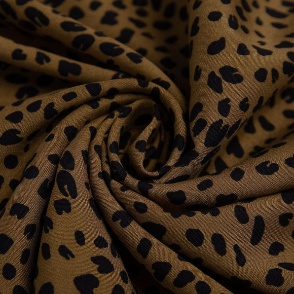 Ткань Штапель 90 г кв.м 100% вискоза шир.145 см арт.Р.31127.02 цв.02 кофейный уп.45м