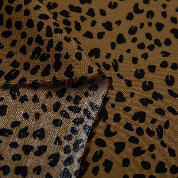 Ткань Штапель 90 г кв.м 100% вискоза шир.145 см арт.Р.31127.02 цв.02 кофейный уп.45м