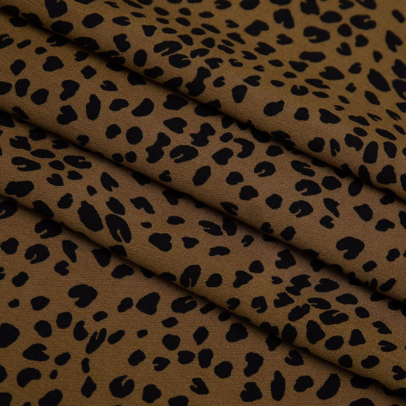 Ткань Штапель 90 г кв.м 100% вискоза шир.145 см арт.Р.31127.02 цв.02 кофейный уп.45м