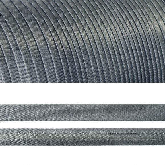 Косая бейка TBY атласная шир.15мм цв.F316 серый уп.132 м