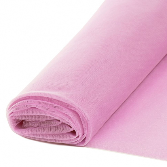 Еврофатин мягкий матовый Hayal Tulle арт.HT.S шир.300см, 100% полиэстер цв.69 уп.50м - бледно-розовый