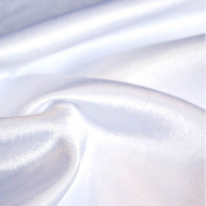 Ткань креп сатин 140г/м? 100% ПЭ шир.150см арт.Л4000 цв.000 белый уп.5м