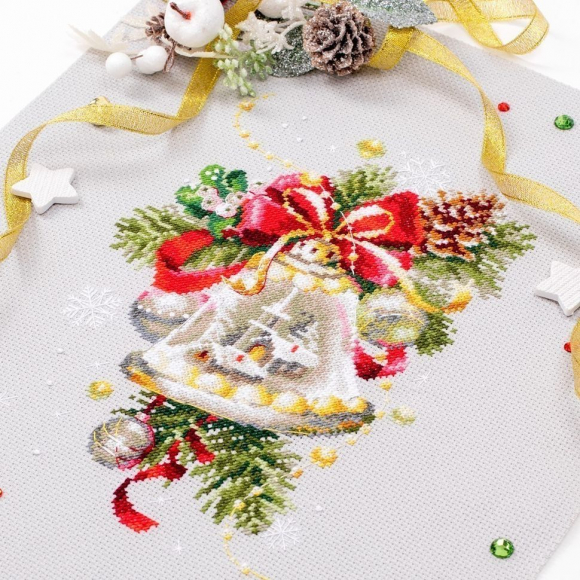 Набор для вышивания ЧУДЕСНАЯ ИГЛА арт.100-232 Рождественский колокольчик 16х23 см