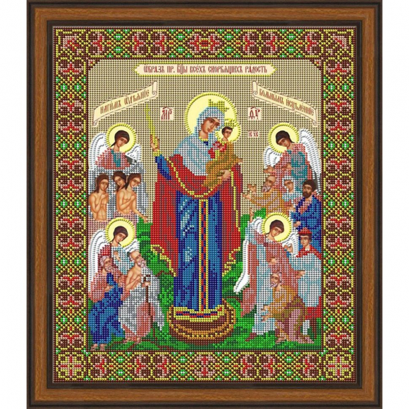 Набор для вышивания бисером GALLA COLLECTION арт.И 058 Икона Всех скорбящих радость 28x33 см