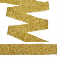 Тесьма TBY трикотажная Лампас KTS1425 шир.25мм цв.золото уп.64м