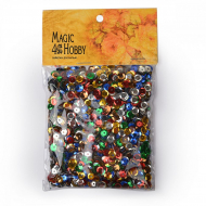 Пайетки граненные TBY-FLK022 6мм цв.ассорти уп.50г