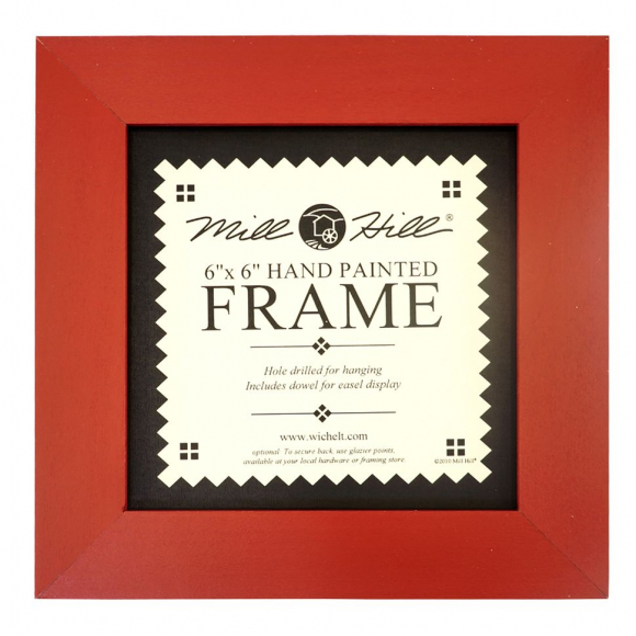 42063_Рамка деревянная цвет красный