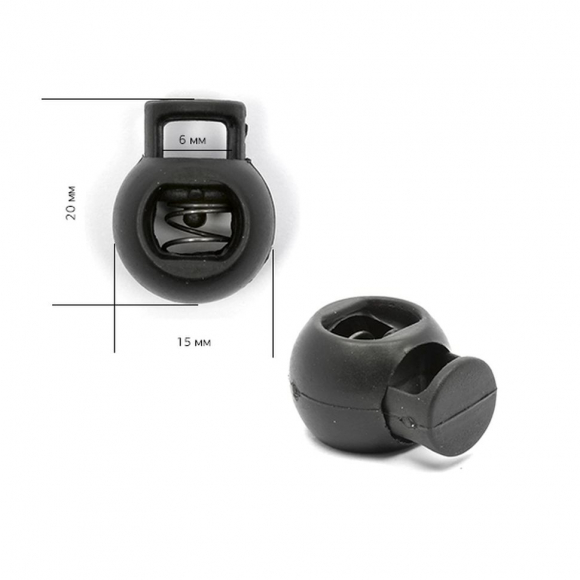 Фиксаторы пластмассовые шар арт.8953, цв.черный А уп.500шт