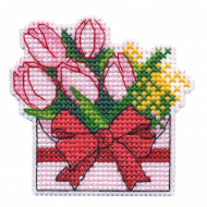 Набор для вышивания ОВЕН арт. 1381 Магнит. Поздравляю 7х7 см