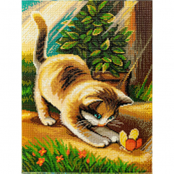 Кристальная мозаика на подрамнике ФРЕЯ арт.ALPD-016 Игры на солнце 30х40 см