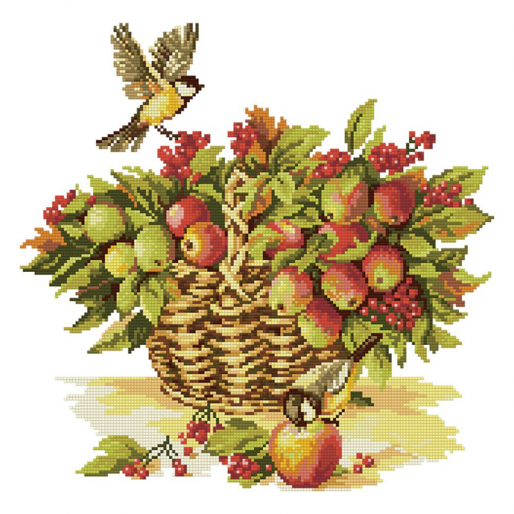 Кристальная мозаика на холсте ФРЕЯ арт.ALVR-133 Дары лета 40х40 см