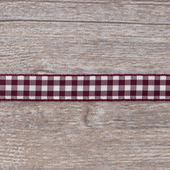 23564_Лента с рисунком клетка SAFISA, 16(18) мм, 25 м, цвет 30, бордо
