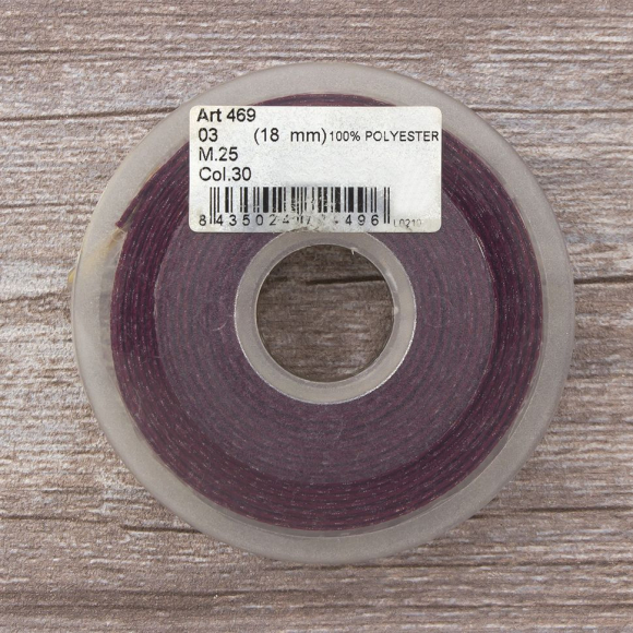 23564_Лента с рисунком клетка SAFISA, 16(18) мм, 25 м, цвет 30, бордо