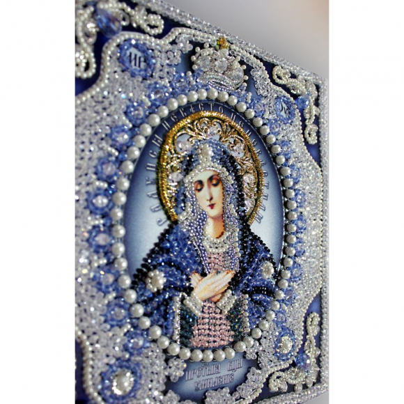 Набор для вышивания хрустальными бусинами ОБРАЗА В КАМЕНЬЯХ арт. 7723 Богородица Умиление 24,5х21,5 см Набор для вышивания хрустальными бусинами ОБРАЗА В КАМЕНЬЯХ арт. 7723 Богородица Умиление 24,5х21,5 см