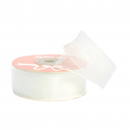 Лента капрон (органза) IDEAL шир.25мм цв.1001 белый уп.27,4 м