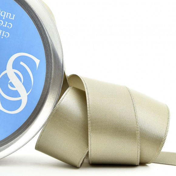 Лента атласная двусторонняя SAFISA, 25 мм, 25 м, цвет 67, серо-зеленый темный Лента атласная двусторонняя SAFISA, 25 мм, 25 м, цвет 67, серо-зеленый темный