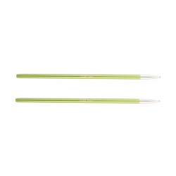 47501 Knit Pro Спицы съемные для вязания Zing 3,5мм для длины тросика 28-126см, алюминий, хризолитовый (зеленый) 2шт