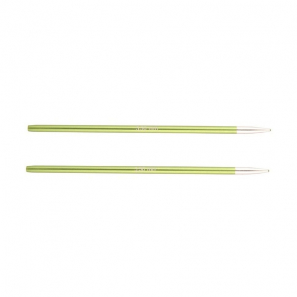 47501 Knit Pro Спицы съемные для вязания Zing 3,5мм для длины тросика 28-126см, алюминий, хризолитовый (зеленый) 2шт