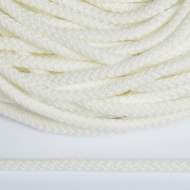 Шнур круглый полиэфир 05мм арт.1с-50/35 с наполнителем цв.301 белый уп.200м