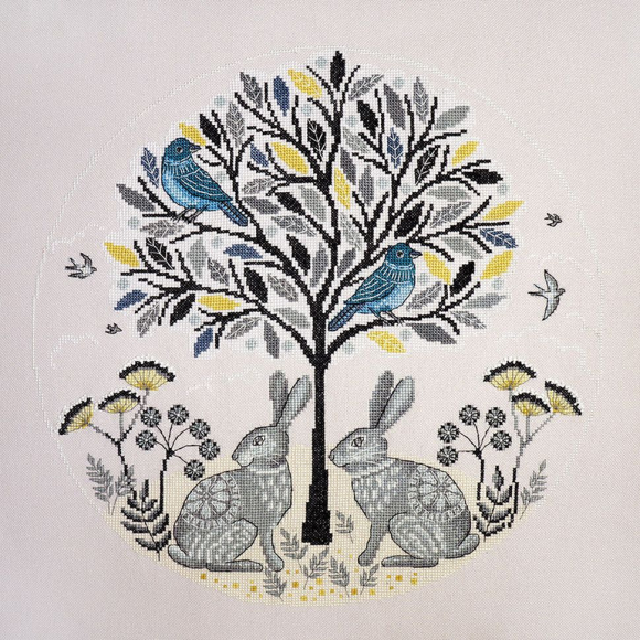 Набор для вышивания МАРЬЯ ИСКУСНИЦА арт.03.017.07 Пара зайцев 35х35 см