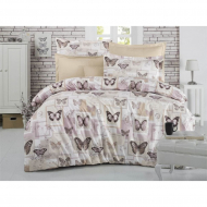 Ткань ранфорс Бабочки, арт.SL-G10809-5, 100% хлопок, шир.240см, цв.карамель, рул.30м