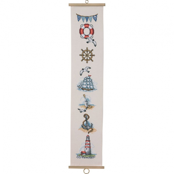 Набор для вышивания PERMIN арт.35-6120 Морские мотивы 18х90 см