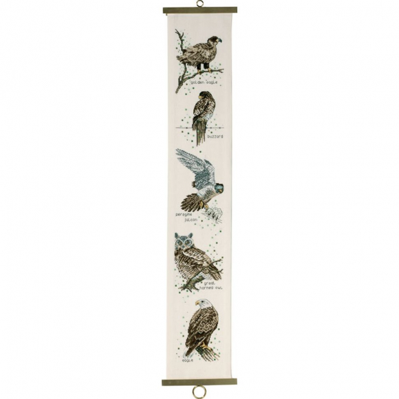 Набор для вышивания PERMIN арт.35-8130 Панно Хищная птица 16х90 см