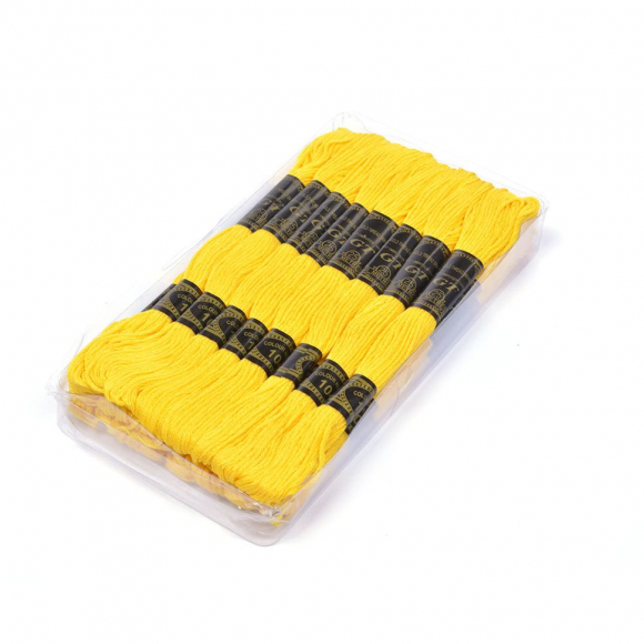 Нитки мулине IDEAL арт.МШ (100% хлопок) 24х8м цв.104 желтый