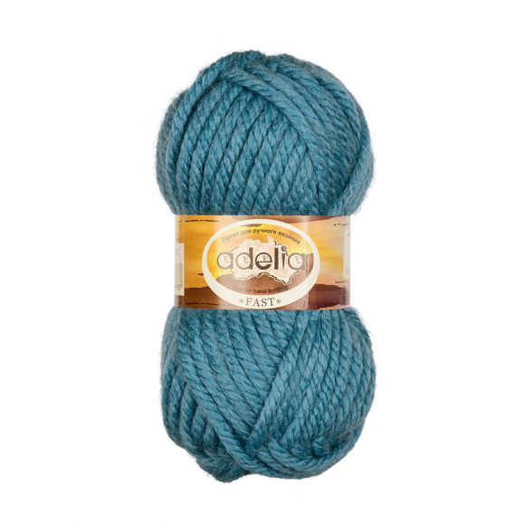 Пряжа ADELIA FAST (78% акрил, 22% шерсть) 3х150г/45м цв.05 морская волна Пряжа ADELIA FAST (78% акрил, 22% шерсть) 3х150г/45м цв.05 морская волна