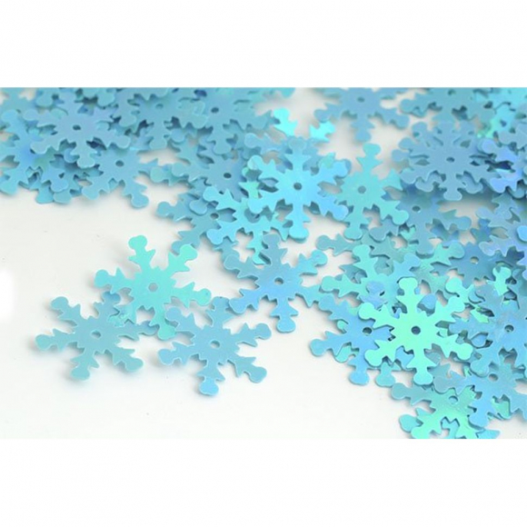 Пайетки россыпью арт.TBY-FLK524 18мм цв.017 голубой уп.50г