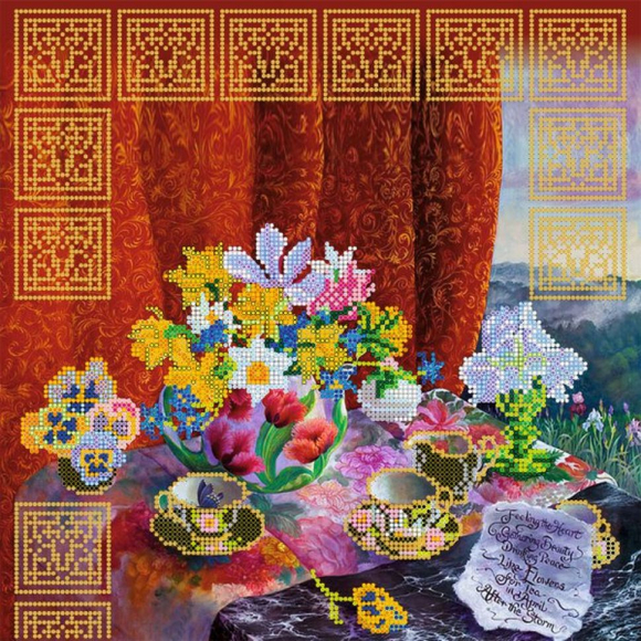 Схема на холсте АБРИС АРТ арт. AC-116 Восточный Натюрморт 30х30 см Схема на холсте АБРИС АРТ арт. AC-116 Восточный Натюрморт 30х30 см