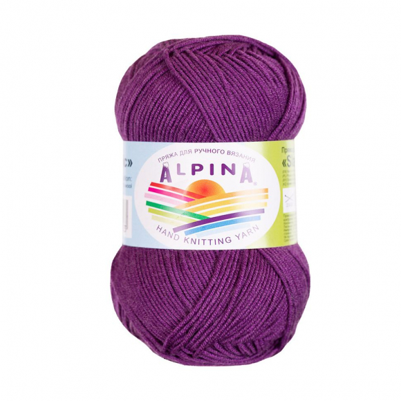Пряжа ALPINA SLAVIC (70% вискоза, 30% шерсть) 10х50г/140м цв.10 фиолетовый