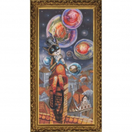 Набор для вышивания мулине НОВА СЛОБОДА арт.СР6101 Мыльные пузыри 23х50 см