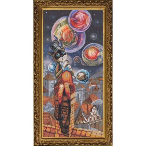 Набор для вышивания мулине НОВА СЛОБОДА арт.СР6101 Мыльные пузыри 23х50 см