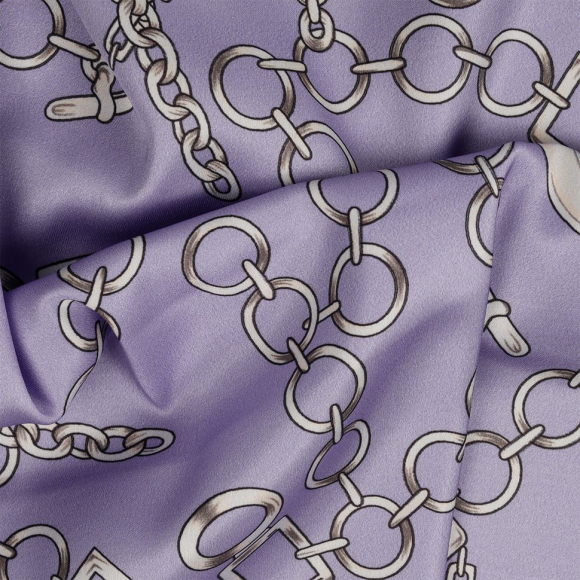 Ткань шелк Армани креп 90 г/м? 97% полиэстер, 3% лайкра шир.148 см арт.T.0565.5 цв.05 сиреневый рул.25м