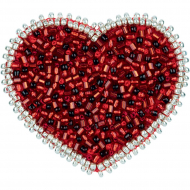 Набор для вышивания KLART арт. 10-011 Брошь. Сердце 5х4,5 см