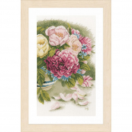 Набор для вышивания LANARTE арт.PN-0167126 Peony roses 24х37 см